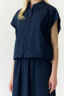 Yasleona Geruite Cropped Hemd Blouse | YAS
