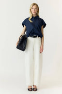 Yasleona Geruite Cropped Hemd Blouse | YAS