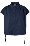 Yasleona Geruite Cropped Hemd Blouse | YAS