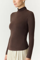 yaswoolan-jersey-col-top-chocolate-brown-Y.A.S-modelfoto-zijaanzicht-1