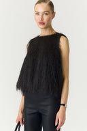 yasfrikke-mouwloze-fringe-top-bruin-yas-modelfoto-vooraanzicht-1