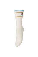 sporty-flotile-cotta-gestreepte-bloemen-sokken-birch-white-ecru-becksöndergaard-productfoto-zijaanzicht-1