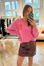 Ruby Lakleren Mini Rok