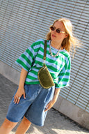 Maxelle Gestreepte Boxy T-Shirt  | Orla Antwerp