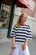 Maxelle Gestreepte Boxy T-Shirt  | Orla Antwerp