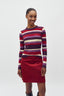 lurex-top-mbym-blackberry-wine-model-vooraanzicht-1