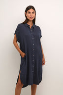 Elina-kaftan-jurk-lemon-meringue-salute-culture-modelfoto-vooraanzicht-3