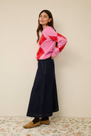 harlekin-argyle-trui-fuchsia-culture-lookfoto-zijaanzicht-1