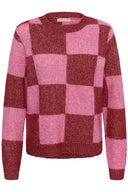 nimba-kimmy-gebreide-geruite-trui-rood-roze-met-vierkantenpatroon-culture-productfoto-vooraanzicht-1