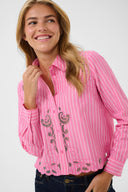 Nissa Gestreepte Broderie Hemd Blouse | Culture