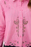 Nissa Gestreepte Broderie Hemd Blouse | Culture