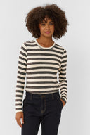 cat-alexandra-gestreepte-top-brown-whitecap-bruin-creme-modelfoto-vooraanzicht-1