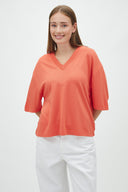 Emrys Plain V-Neck Boxy T-Shirt | MbyM