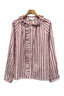 Gemma Gestreepte Ruffle Blouse