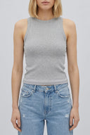 Jaxson Rib High-Neck Tank Top | MbyM