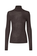Ina Lange Mouwen Col Merino Wollen Top | MbyM
