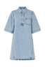 Khala Denim Jeans Hemd Jurk