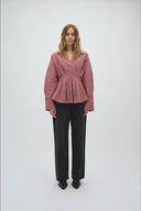 Isidor Geruite Gecentreerde Hemd Blouse | MbyM