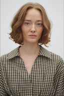 Isidor Geruite Gecentreerde Hemd Blouse | MbyM
