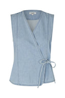 Cenaya Denim Jeans Gilet Top | MbyM