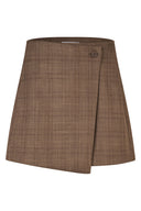 kanille-geruite-overslag-mini-rok-bruin-mbym-productfoto-vooraanzicht-1