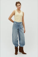 Almira Barrel Balloon Denim Jeans Pants