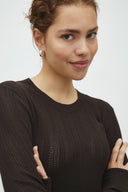 Tourbonna Gebreide Lange Mouwen Top | MbyM
