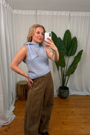 Fine Super Kid Mohair Merino Knitted Scarf Snood Tank Top | MbyM