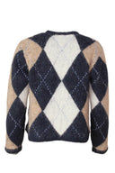 Fabienne Argyle Geruite Gebreide Cardigan | Sweet Like You