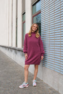 jackie-gebreide-mini-jurk-alpaca-bordeaux-orla-antwerp-productfoto-vooraanzicht-2