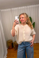 Short Sleeve Mohair Cardigan | Orla Antwerp