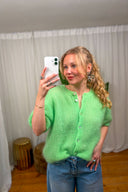 Short Sleeve Mohair Cardigan | Orla Antwerp