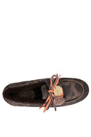 Gaya Camouflage Legerprint Leren Teddy Loafers | Monshoe
