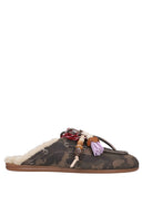 Nea Camouflage Legerprint Leren Instapper Open Loafers | Monshoe
