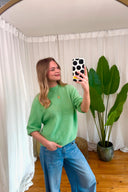 Agnes Short Sleeve Knitted Sweater