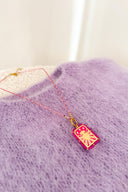 Khloe Hart Bedel Halsketting Fuchsia