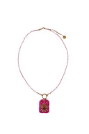 Khloe Hart Bedel Halsketting Fuchsia