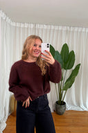 Ottilia Gebreide Mohair Ronde Hals Trui | Sweet Like You