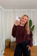 Ottilia Gebreide Mohair Ronde Hals Trui | Sweet Like You