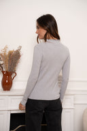 Léa Rib Knitted Turtleneck Top
