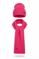 Hart Set van Muts en Sjaal Wol Viscose Blend