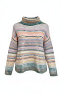 Inaya Knitted Striped Turtleneck Jumper | Sweet Like You