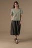 acacia-geruite-rok-dark-green-adore-paris-model-vooraanzicht-3
