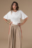 acacia-nepleren-rok-taupe-neo-noir-model-vooraanzicht-3