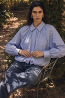 Emilia Gestreepte Cropped Hemd Blouse | Sweet Like You