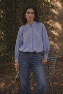 Emilia Gestreepte Cropped Hemd Blouse | Sweet Like You