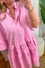 Mélanie Gestreepte Ruffle Jurk