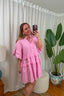 Mélanie Gestreepte Ruffle Jurk