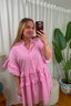 Mélanie Gestreepte Ruffle Jurk