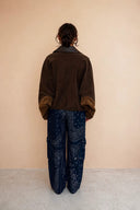 Leandro Patchwork Faux Leather Jacket | Adoré Paris